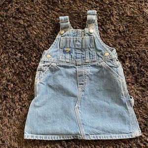 OshKosh Denim Jumper Dress Overalls Size 18 Months